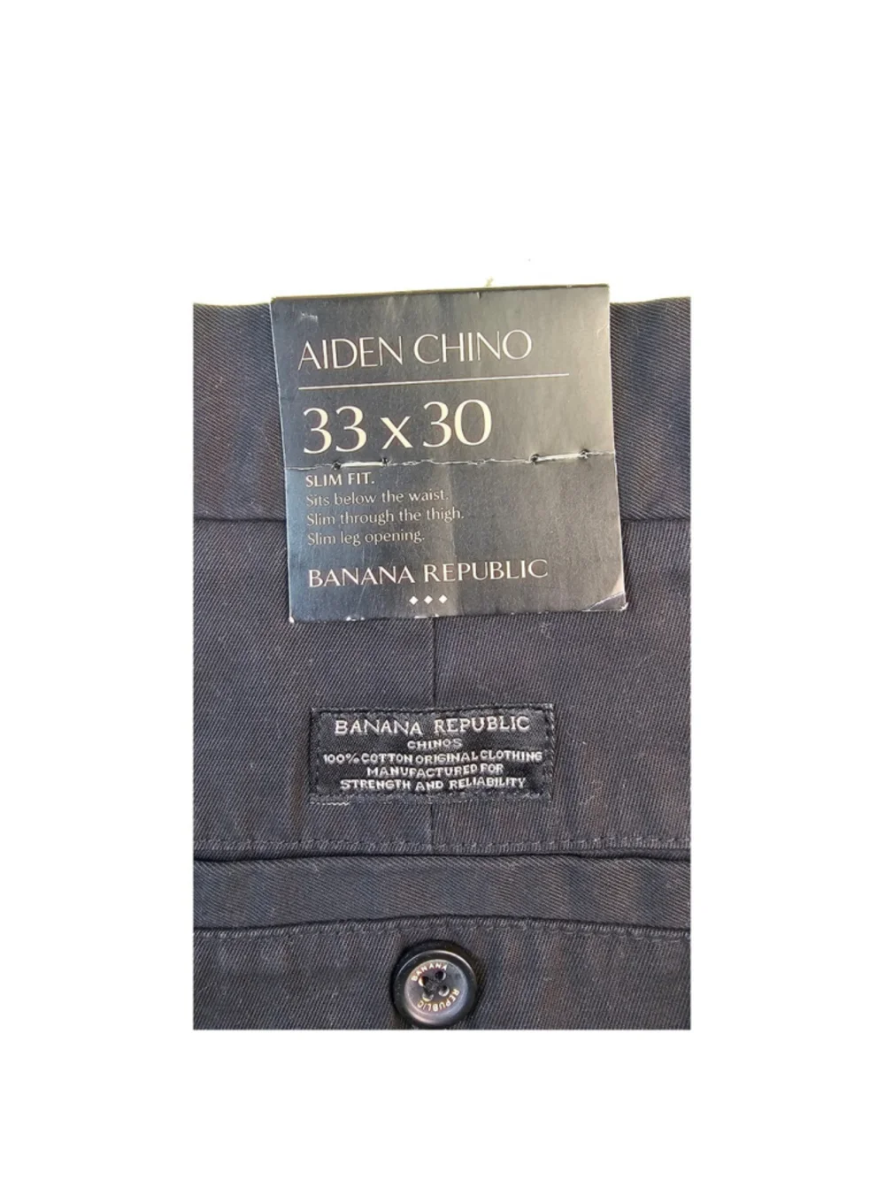 NWT 33x30 BR Aiden chino black slim leg career work slacks pants casual preppy